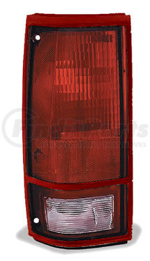 Grote 85072-5 Brake / Tail Light Combination Lens - Rectangular, Red and Clear, Left, without Trim