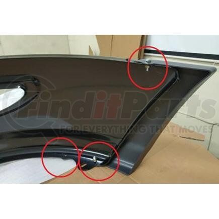 International HDB010285 Bumper Assembly - Ft Hd;02-15 Durastar Black;W/Large Tow Hook Holes, Navistar Compatible