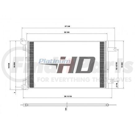 International HDH010683 A/C Condenser - For 2010-14 Int Prostar; Parallel Flow; Aluminum; No Mounting Kit, Navistar Compatible