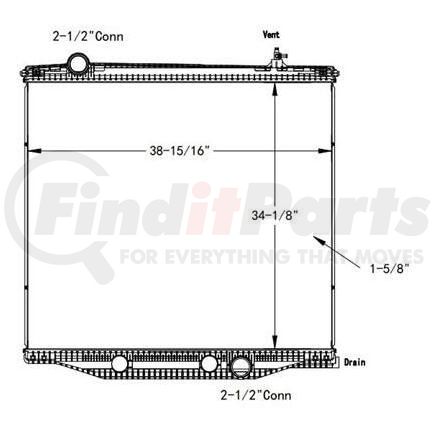 International HDC011266PA Radiator, Navistar Compatible