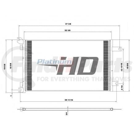International HDH010683P A/C Condenser - For 2010-14 International Prostar; Premium AC Cond W/O Mounting Kit, Navistar Compatible