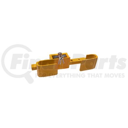 World American CN03-0002 Cargo Storage Compartment Lock - Yellow Coated, Anti-Theft, with Padlock