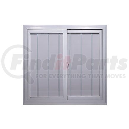 World American CN05-0009 Window Frame - 44" x 44", Gray, with Security Bars, for Container