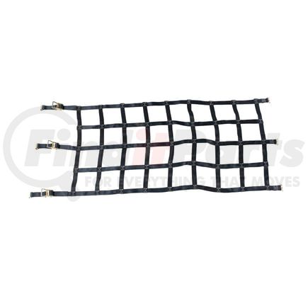 World American CS02-0007 Cargo Net - Black, 6.8' x 6.8' , with Ratchet and E-Track Fittings