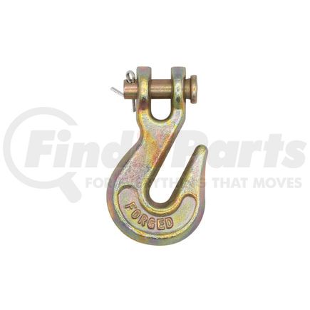 World American CS10-2002 Grab Hook - 1/4", Forged Steel, Clevis, Gold Chromate, G70, with Pins