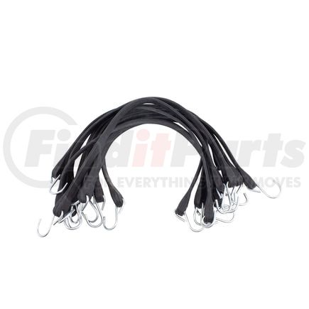 World American CS15-1001 Tarp Strap - 50 Pieces, 41", Black, EPDM, with Crimped Hooks