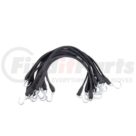World American CS15-1003 Tarp Strap - 50 Pieces, 41", Natural Rubber, with Crimped Hooks