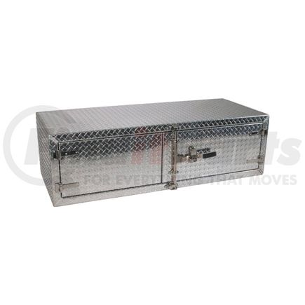 World American TA08-0001 Trailer Tool Box - 18" H x 24" D x 60" L, Aluminum, Diamond Plate, Underbody Mount