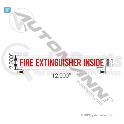 Automann 571.D107 Fire Extinguisher Inside Decal - 2 x 12 Inch