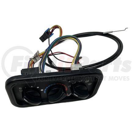 Freightliner A22-73379-003 Rotary HVAC Control Panel - 3 Knobs, 6 Holes, with Wiring Harness