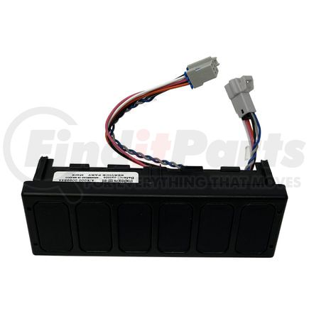 International 3549776C5 Dash Switches Control Box - Black, 6 Pack, Din Multiplex, Navistar Compatible