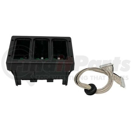 International 3582062C1 Black Headlight Switch Housing - 3-Switch Heads, For Trucks, Navistar Compatible