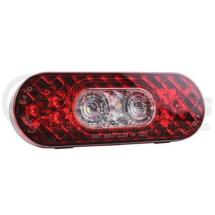 Grote 54812-3 Heated All-Weather Stop Tail Turn Lights, 6" Heated All-Weather Oval With Backup Hardshell - Bulk Pack
