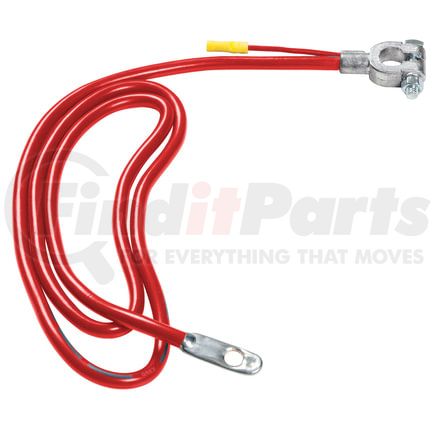 Grote 84-9374-R Battery Cable - 56 in., Red, 4 Gauge, with Lead Wire, Top Post