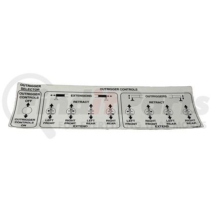 Manitex 4000588.006 Multi-Purpose Decal - Outrigger Controls and Selector