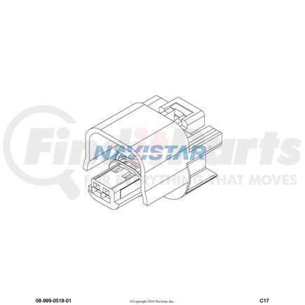 International 3610533C1 CONNECTR BODY PACKARD GT150 2W