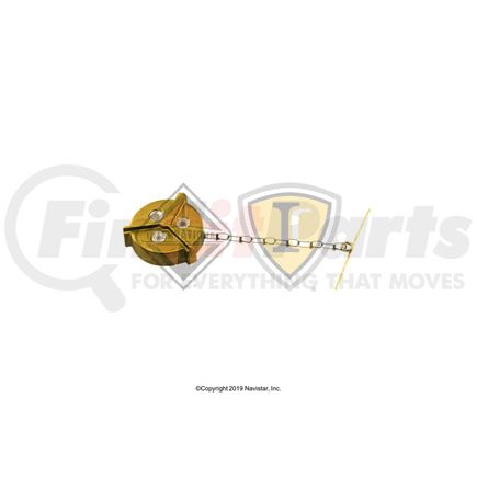 International 554182C91 Brass Cap For Round 80, 100 Gallon Tank Oem Sloan, Navistar Compatible