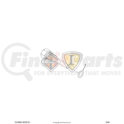 International 1842011C1 O-Ring - #903 .301" X .365", Navistar Compatible