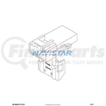 International 1661197C1 Body Wiring Harness Connector - 2 Way Female, Navistar Compatible
