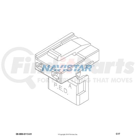 International 1661196C1 Body Connector 2-Way Female