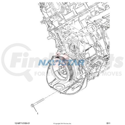 International 1822124C1 Bolt - Flange M12 X 70Mm, Navistar Compatible