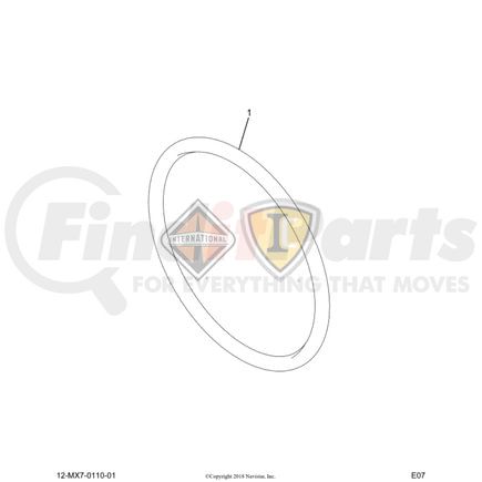 International 1872266C1 Engine Oil Seal Ring, Navistar Compatible