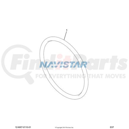 International 1872265C1 Engine Oil Seal Ring, Navistar Compatible