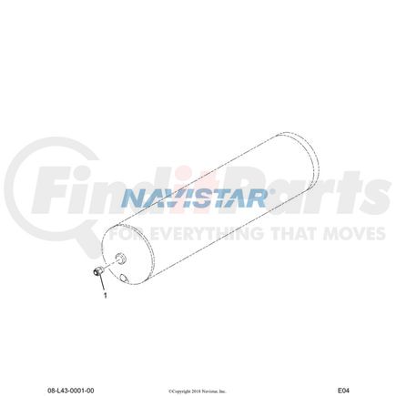 International 2017491C1 Fitting - Hose Quick Connect 1/2" Npt X 1/2" Tube, Navistar Compatible