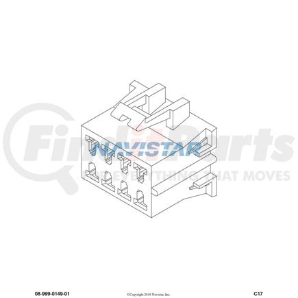 International 2005835C1 CONNECTR,CONNECTOR CABLE 8F M/