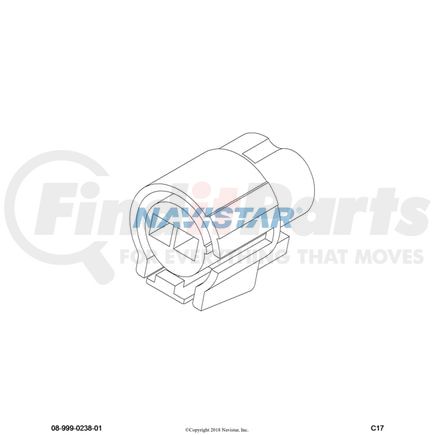 International 2002712C1 Body Wiring Harness Connector - Low Pressure Switch, Navistar Compatible