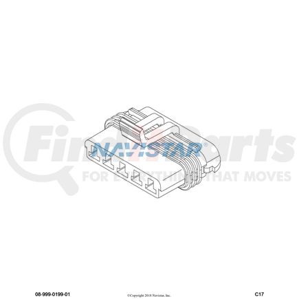 International 1687789C1 CONNECTR,CONNECTOR CABLE 5-WAY