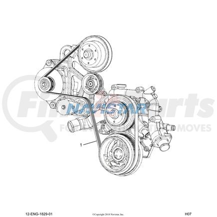 International 1842720C1 BELT FAN V-RIBBED 8PK-2275MM