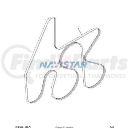 International 1830728C2 BELT 8 PK.69.60