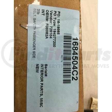 International 1684504C2 Safety Belt, Navistar Compatible