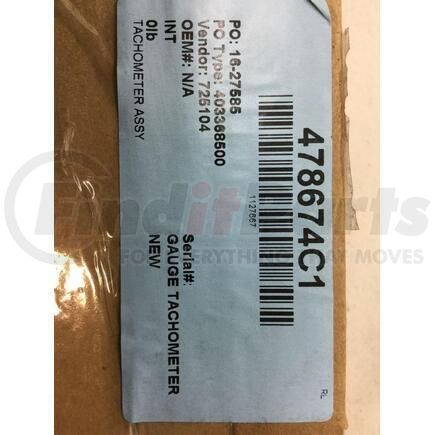 International 478674C1 Tachometer Assembly, Navistar Compatible