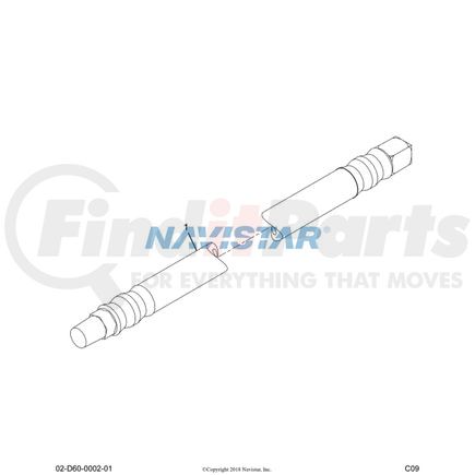 International 3572290C1 A/C Hose - Flexible Air 1/2" I.D. X 7/8" O.D. X 25", Navistar Compatible