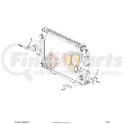 International 2507469C91 Exhaust Gas Recirculation (EGR) Valve Bracket, Navistar Compatible