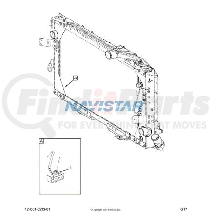 International 2590841C91 Engine Cylinder Head Radiator, Navistar Compatible
