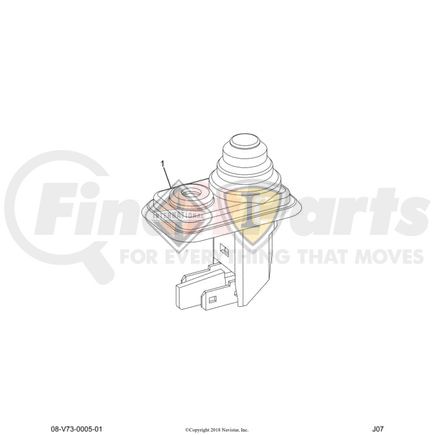 International 2596707C1 Switch Door Dome Light Seal, Navistar Compatible