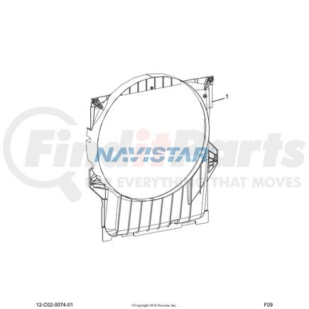 International 2601786C91 Engine Cylinder Head Shroud, Navistar Compatible
