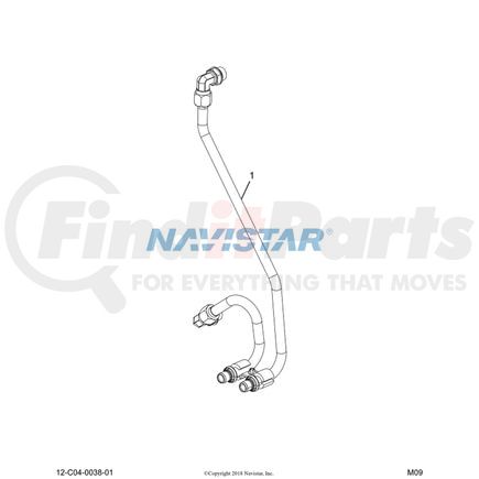 International 2601797C91 HVAC Hardline, Navistar Compatible