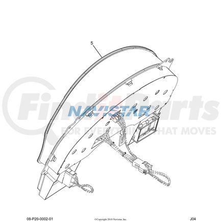 International 3558551C92 Instrument Cluster Housing, Navistar Compatible