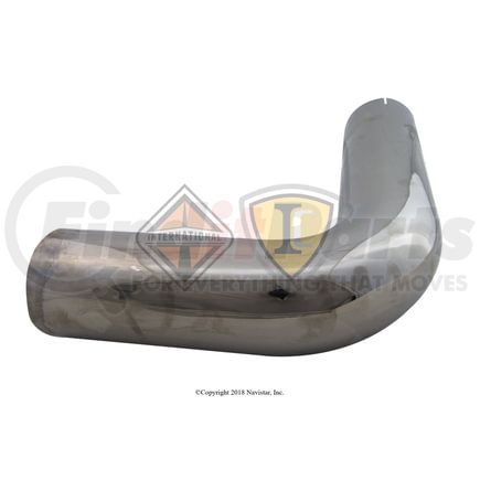 International 3525653C2 Exhaust Pipe - Bright Finish 4" Diameter, Supersedes 3525653C1, Navistar Compatible