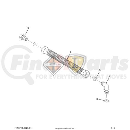 International 1825622C92 High Pressure Hose Kit, Navistar Compatible