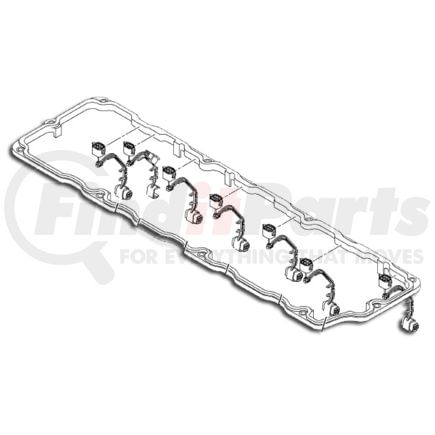 International 1842380C95 Engine Valve Cover Gasket - With Cvr/Uvc Harness Without Engine Brake, Navistar Compatible