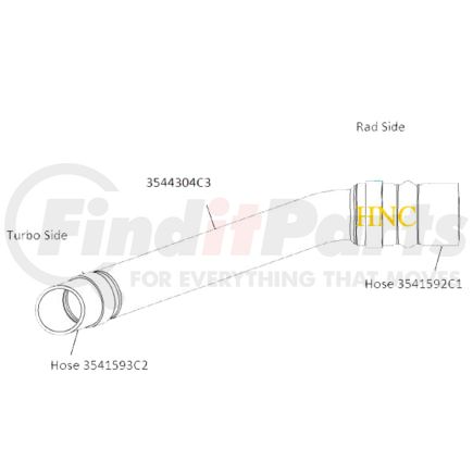 International 3541593C2 Intercooler Hose, Navistar Compatible