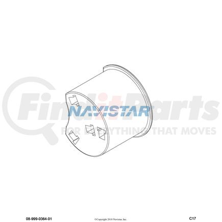 International 3546518C1 Body Wiring Harness Connector - Key Switch Connector, Navistar Compatible