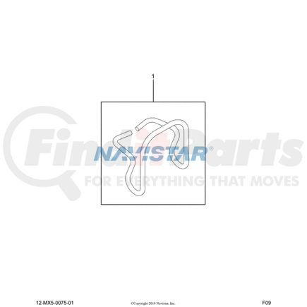 International 1822897C1 Clip - Connector Retainer, Navistar Compatible