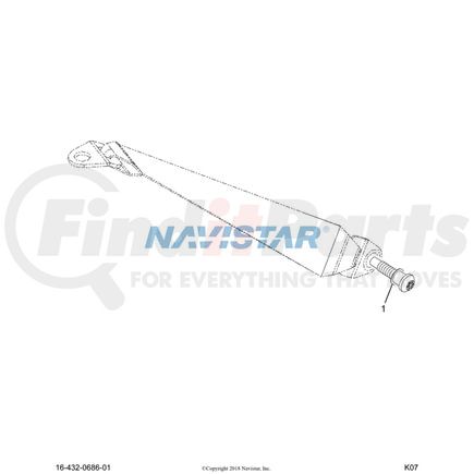 International 3554368C1 Bolt - Seat Belt Anchor, Navistar Compatible
