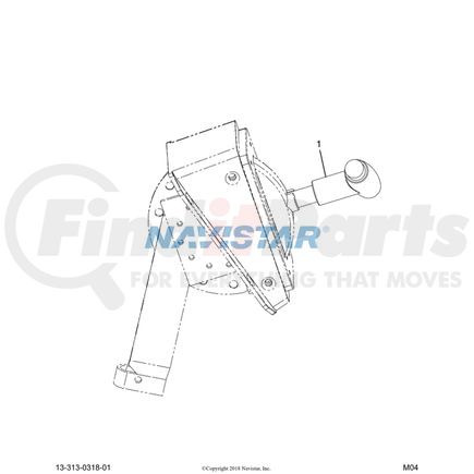 International 1693574C91 Control Knob Kit, Navistar Compatible